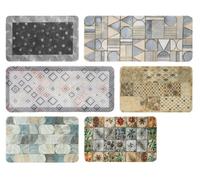 1 Pezzo Tappeto Zerbino Antiscivolo Effetto Velluto 50 x 120 cm 6 Decori