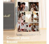 1 pezzo Targa acrilica personalizzata con foto e testo, regalo unico per lei/lui, ideale per San Valentino, Festa della Mamma, compleanni, anniversari, laurea, matrimoni, Festa del Papà, decorazione p