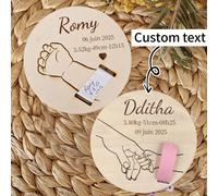 1 pezzo Targa commemorativa personalizzata per la crescita dei bambini, braccialetto personalizzato per neonati, decorazione per foto di neonati, regalo per neonati, adatto per ricordare la crescita d