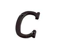 1 Pezzo Targa for Porta Di Casa In Ghisa Stile Retrò, Creativa, Fai Da Te, Con Lettera E Simbolo(C)