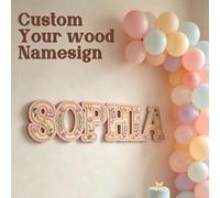 1 pezzo Targa in legno personalizzata con nome per bambini, adatta per feste dei bambini, feste di compleanno e altre occasioni, può essere personalizzata, regalo ideale per bambini, figli, figlie, pa