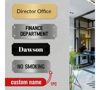 1 pezzo Targa personalizzata con incisione del testo, targa commemorativa personalizzata, targa anniversario con nome inciso personalizzabile, cartelli con numero di stanza personalizzabili, cartelli 