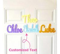 1 pezzo Targa personalizzata in acrilico con nome, targa per porta di sala familiare personalizzabile, opera d'arte da parete a tema moda per interni, orientamento trasversale, senza elettricità neces