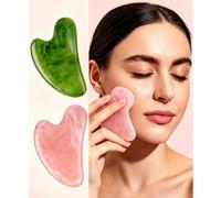 1 pezzo Tavoletta Gua Sha a forma di cuore - Strumento Gua Sha di alta qualità, Strumento Gua Sha in giada per la cura del viso, Allevia la tensione del viso e del corpo, Il massaggio facciale può rid