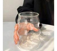 1 pezzo Tazza da caffè in vetro con cannuccia, per uso domestico, adatta per le donne, tazza per bere bevande, tè al latte, adatta per feste, raduni, matrimoni, vacanze, come regalo 530 mlColore unico