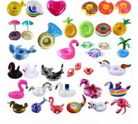 1 pezzo Tazza galleggiante, Portabicchiere galleggiante gonfiabile per bevande, Sottobicchiere galleggiante per piscina, Sottobicchiere a forma di anello di ciambella e ananas, Supporto galleggiante g