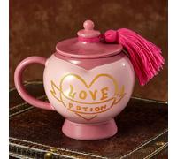 1 pezzo Tazza in ceramica a forma di pozione d'amore, da 17,75 once/525 ml, resistente al caldo e al freddo, adatta per latte, succhi, caffè, ecc. Geometrico,Lettere,PiantePorcellana