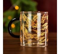 1 pezzo Tazza in vetro borosilicato da 550 ml con stampa a tema Boccino d'Oro, resistente al calore e al freddo, adatta per latte, succhi, caffè, ideale per il ritorno a scuola 550mlPiantevetro