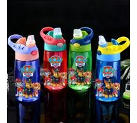 1 pezzo Tazza per acqua da 500ml/16oz con motivo Paw Patrol, bottiglia per acqua con grande capacità, cannuccia, manico portatile e senza perdite, adatta per feste di compleanno, Ringraziamento, Ognis