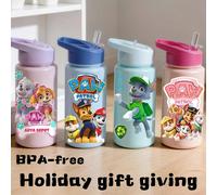 1 pezzo Tazza per acqua da 500ml con motivo Paw Patrol, con cannuccia, a prova di perdite e antiurto, resistente, adatta per sport all'aperto, viaggi, picnic, escursioni, campeggio, casa, ufficio, scu