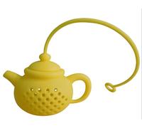 1 pezzo teiera a forma di teiera, in silicone, filtro a foglia, diffusore alla moda