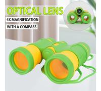 1 pezzo Telescopio verde per bambini, giocattolo per ragazzi e ragazze, binocolo mini portatile HD da esterno, per bambini di età 3-12 anni, telescopio, binocolo, Bini, tenda per bambini Tagli Unica,B