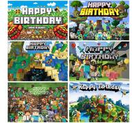 1 pezzo Telo di sfondo per decorazione festa di compleanno a tema verde Minecraft Pixel Battle, dimensioni 150cm x 100cm, decorazione da parete, decorazione per stanza, decorazione per sala eSport, te