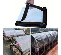 1 pezzo Telone impermeabile in PVC, copertura in plastica trasparente resistente agli strappi per serra, giardino, patio, uso esterno, telo antipioggia, telo di plastica, parabrezza per balcone, piant
