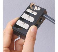 1 pezzo Temperino per matita occhi e sopracciglia di alta qualità, a 4 fori, con design multifunzionale e pratico, accessori per il trucco, economico, decorazione per la stanza, vanità, viaggio, camer