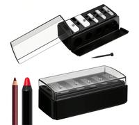 1 pezzo Temperino per matite trucco con 2/5 fori e coperchio antipolvere, mini strumento di bellezza, temperino cosmetico manuale per matite per sopracciglia, eyeliner e labbra, 5 dimensioni per punte