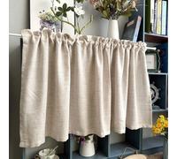1 pezzo Tenda da caffè in stile giapponese in lino, tenda per piccola finestra in cucina, tenda divisoria per armadietto, tenda trasparente per camera da letto, decorazione per la casa 100*50,26"W x 4