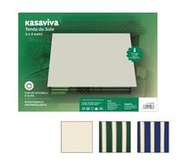 1 Pezzo Tenda da Sole Idrorepellente 20 Occhielli 300 x 300 cm 3 Colori