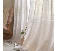 1 pezzo Tenda in stile giapponese effetto lino, tenda semplice e minimalista per la privacy con effetto drappo naturale, adatta per camera da letto, soggiorno, balcone, caffetteria, stile vintage amer