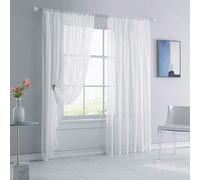 1 pezzo Tenda in voile trasparente, tessuto leggero e traslucido, blocca il sole e isola dal calore, design con passante superiore, buona caduta, adatta per decorazione di soggiorno, camera da letto,