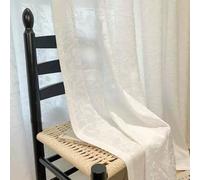 1 pezzo Tenda trasparente bianca con motivo jacquard francese a rami d'albero, adatta per la camera da letto, con ganci 52" L x 84" L (132 x 213 cm),79"L x 102"L (200 x 260 cm),118"L x 102"L (300 x 26