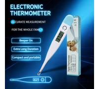 1 pezzo Termometro digitale per adulti, termometro orale a lettura rapida in 10 secondi per la misurazione della febbre. Materiale morbido e confortevole. Pratico per uso domestico o da viaggio. ABS