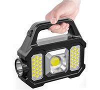 1 Pezzo Torcia A Led Cob Impermeabile, Ricaricabile Con Energia Solare, Lanterna Portatile Potente E Luminosa Per Il Campeggio Tagli Unica,COB Argento,LED dorato,COB d'oroABS