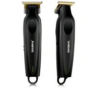 1 pezzo Tosatore elettrico a ricarica USB da 3W per uomo, rasoio portatile, trimmer per capelli senza fili USB-NeroABS