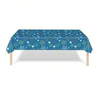1 pezzo Tovaglia decorativa a tema SpongeBob, giallo, azzurro chiaro, blu oceano con stelle marine, adatta per feste di compleanno, vacanze, Natale, utilizzabile per campeggio, picnic, barbecue in gia