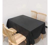 1 pezzo Tovaglia di plastica usa e getta nera, decorazione per tavolo da pranzo di compleanno e matrimonio, tovaglia rettangolare monouso, impermeabile e antimacchia senza necessità di lavaggio 137*18