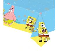 1 pezzo Tovaglia monouso a tema SpongeBob e Patrick Star, adatta per feste di compleanno, vacanze, campeggio, picnic, barbecue in giardino, matrimoni, decorazioni per feste di Natale Carta da parati S