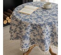 1 pezzo Tovaglia rotonda, elegante e alla moda con stampa floreale di orchidee americane, tovaglia lavabile, anti-polvere e anti-macchia, adatta per tavolo da pranzo, bar, tavolino da caffè, picnic al