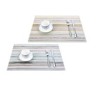 1 Pezzo Tovaglietta Colazione Americana in PVC Righe 45 x 30 cm 2 Colori