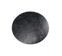 1 Pezzo Tovaglietta Colazione in Similpelle Tondo Nero 38 cm