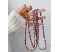 1 pezzo Tracolla in pelle e metallo colorata, design semplice e creativo, può essere usata come custodia per cellulare, accessorio per borse alla moda, adatto per donne, regalo per madre, famiglia, am