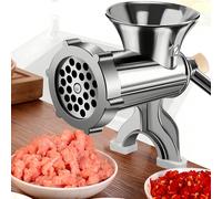 1 pezzo Tritacarne manuale. Macinacarne. Può macinare vari tipi di carne e spezie. Tritacarne/insaccatrice manuale, macinacarne da tavolo per maiale, imbuto per insaccatrice, stampo per hamburger fatt