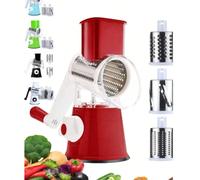 1 pezzo Tritatutto multifunzione per verdure con manico, può tritare, sminuzzare verdure, frutta, cipolle, carote, patate, con contenitore; grattugia rotante per formaggio, taglierina manuale per form
