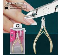 1 pezzo Tronchese per cuticole ultra affilato in oro - Strumento preciso per manicure e pedicure, lama in acciaio inossidabile, design portatile, senza profumo, cura della pelle, tagliacuticole Acciai
