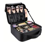 1 pezzo Trousse make up professionale YANZAI, custodia cosmetica da donna, impermeabile, organizer da viaggio per il trucco (NERO), borsa per il trucco, organizer per il make up, necessaire da viaggio