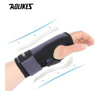 1 pezzo Tutore per polso AOLIKES per tunnel carpale, supporto per polso da notte, stecche per polso regolabili per mano destra e sinistra, accessori palestra per donne e uomini Grigio-Mano sinistra-S,