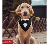 1 pezzo Tuxedo per cani, Bandana da cerimonia per cani, Collare per cani con papillon, Costume da compleanno per cani, Tuxedo regolabile per feste di animali domestici, Outfit di San Valentino per can