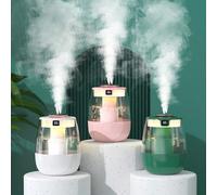 1 pezzo Umidificatore ultrasonico ultra silenzioso e diffusore di aromi con luce d'atmosfera, grande capacità, portatile USB, adatto per camera da letto e ufficio, doppia modalità di nebulizzazione, i