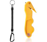 1 Pezzo Un Coltello Di Sicurezza Giallo Per La Consegna Espressa,Mini Cutter Professionale, Con Cordino Nero Coltello Di Sicurezza Del Negozio
