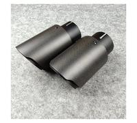 1 pezzo Universale 2,48 Pollici Punte Di Scarico In Fibra Di Carbonio Lucido Titanio Nero Per Auto Ugelli Silenziatore Tubi Scarico Punta Coda