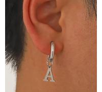 1 pezzo Uomo lettere Orecchino a goccia, per Gioielli regalo e festa L,M,S,H,A,T,O,X,B,C,D,E,F,G,I,J,K,N,P,Q,R,U,V,W,Y,ZAcciaio inossidabile