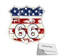 1 pezzo USA Route 66 adesivo retrò US Army America stella sticker (R20/1/3)