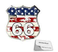 1 pezzo USA Route 66 adesivo retrò US Army America stella sticker (R20/1/4)