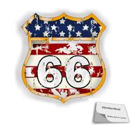 1 pezzo USA Route 66 adesivo retrò US Army America stella sticker (R20/1/5)