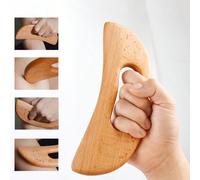 1 pezzo Utensile per massaggio a forma di mezzaluna in legno per snellimento e rolling, adatto all'uso su tutto il corpo per raschiatura e massaggio, palestra, sport, casa, esercizio, massaggiatore, m