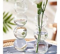 1 pezzo Vaso da fiori idroponico in vetro trasparente a bolle, vaso per un singolo fiore dal design unico, decorazione creativa per casa, matrimonio e tavolo da pranzo, decorazione per la casa e la st
